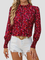 Elegant Floral Blouse – Long Sleeve Kerinna