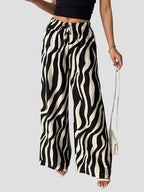 Zebra Stripe Wide Leg Pants Kerinna
