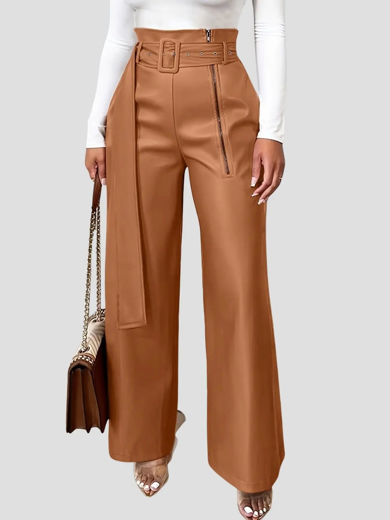 Leather Wide-Leg Pants Kerinna