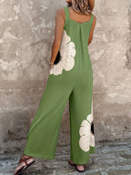 Floral Print Wide-Leg Jumpsuit – Sleeveless Kerinna