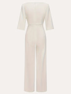 Pearl-Embellished Sleeves Jumpsuit Kerinna