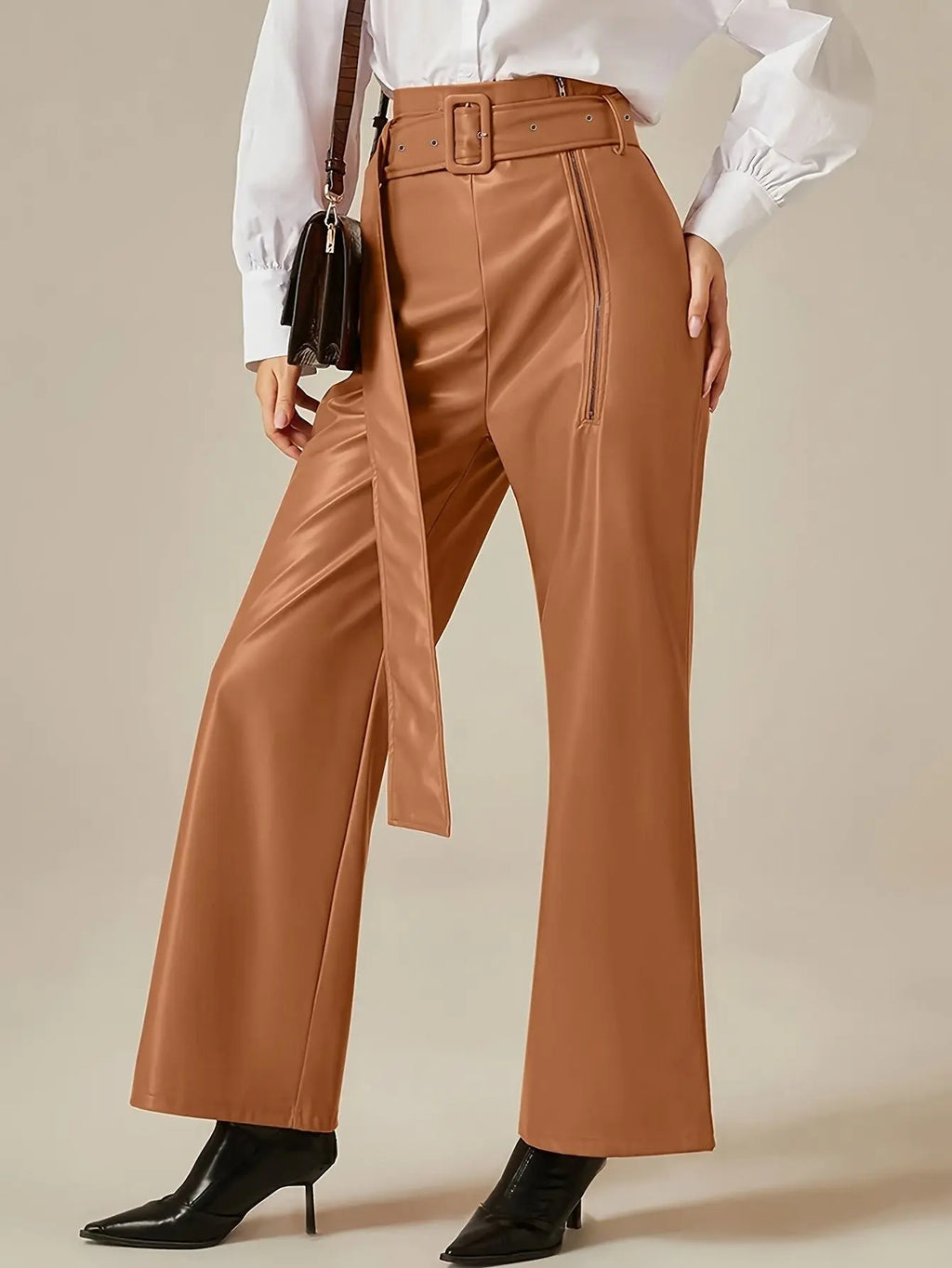 Leather Wide-Leg Pants Kerinna