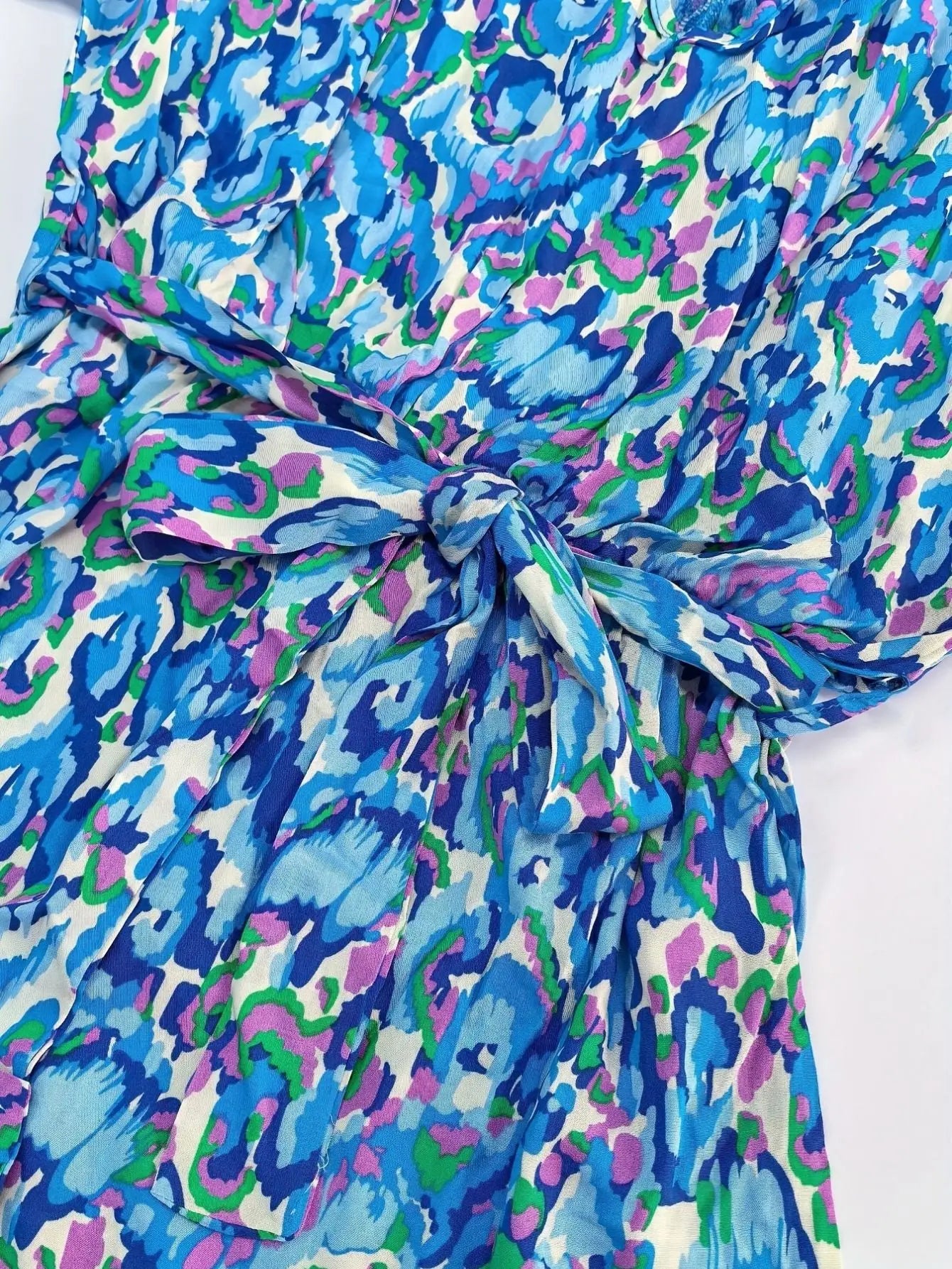 Abstract Print V-Neck Jumpsuit Kerinna