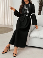 Black A Line Midi Dress Kerinna