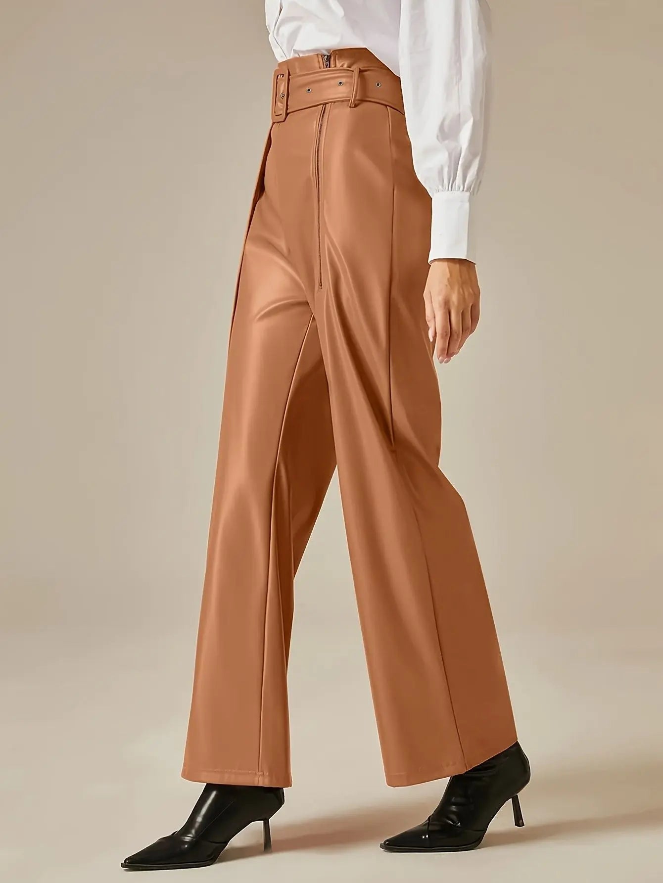 Leather Wide-Leg Pants Kerinna