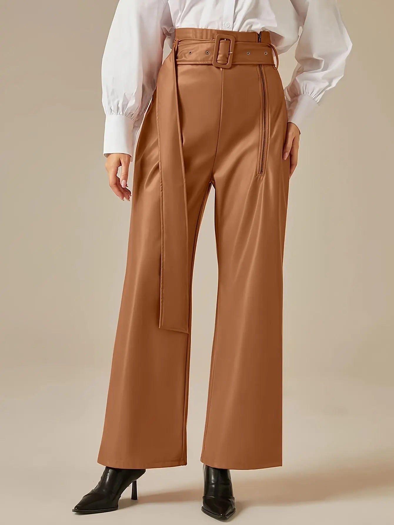 Leather Wide-Leg Pants Kerinna